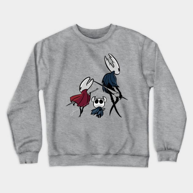 The hollow knight, hornet, and the knight (ver. 2) Crewneck Sweatshirt by Quimser